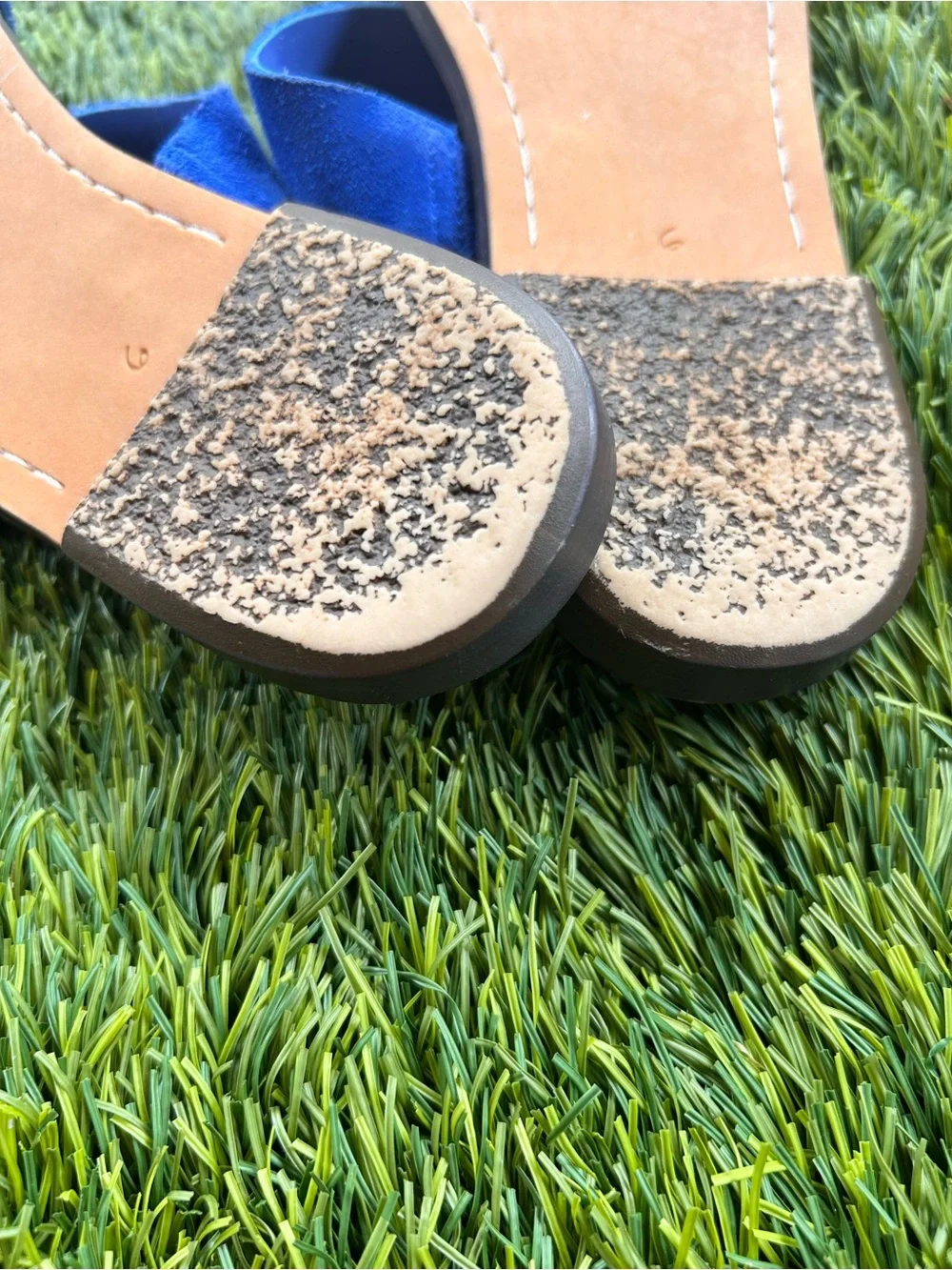 Sam Edelman Blue Suede Slide Sandal